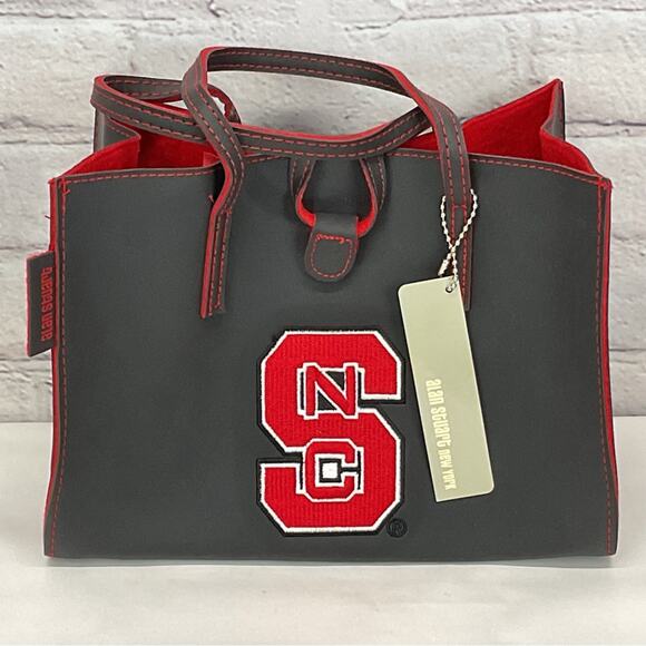 Alan Stuart NCAA NC State Wolfpack Purse/Handbag Red/Black School Spirit Gameday - Picture 2 of 7
